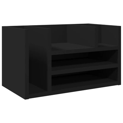 Desk Organiser Black 44.5x24x25 cm Engineered wood