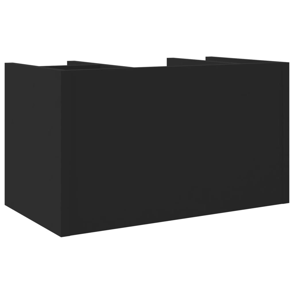 Desk Organiser Black 44.5x24x25 cm Engineered wood