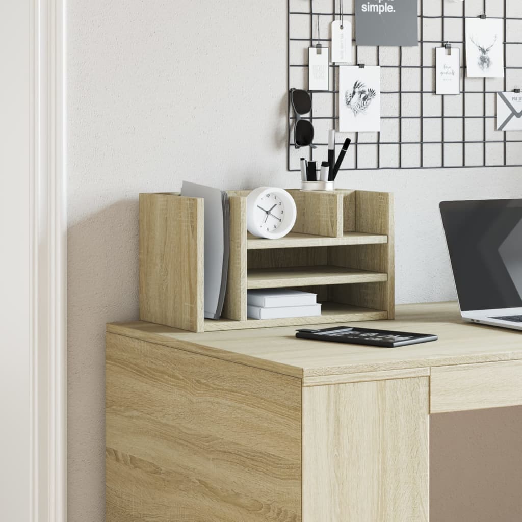 Desk Organiser Sonoma Oak 44.5x24x25 cm Engineered wood