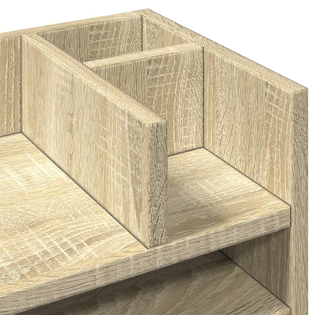 Desk Organiser Sonoma Oak 44.5x24x25 cm Engineered wood