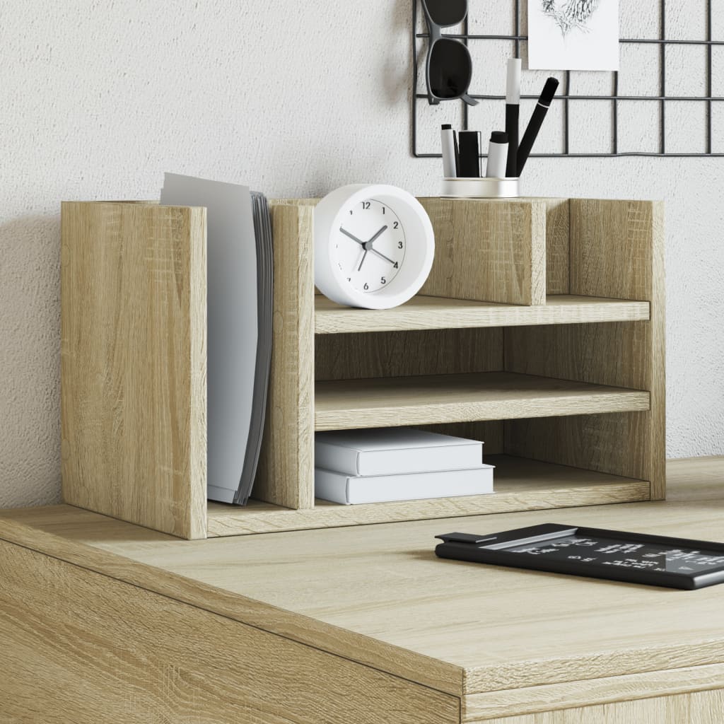 Desk Organiser Sonoma Oak 44.5x24x25 cm Engineered wood