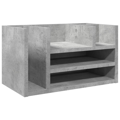 Desk Organiser Concrete Grey 44.5x24x25 cm Engineered wood