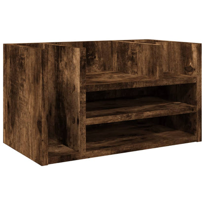 Desk Organiser Smoked Oak 44.5x24x25 cm Engineered wood