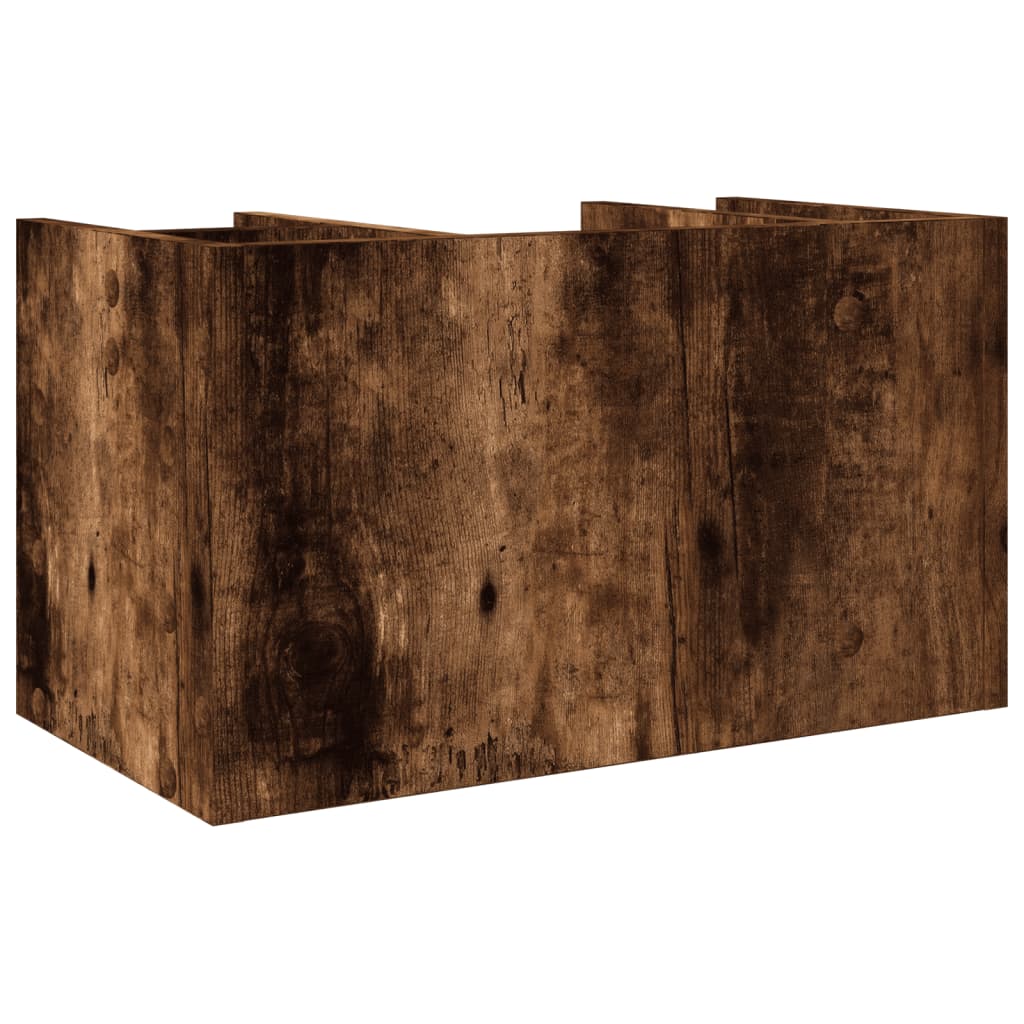 Desk Organiser Smoked Oak 44.5x24x25 cm Engineered wood