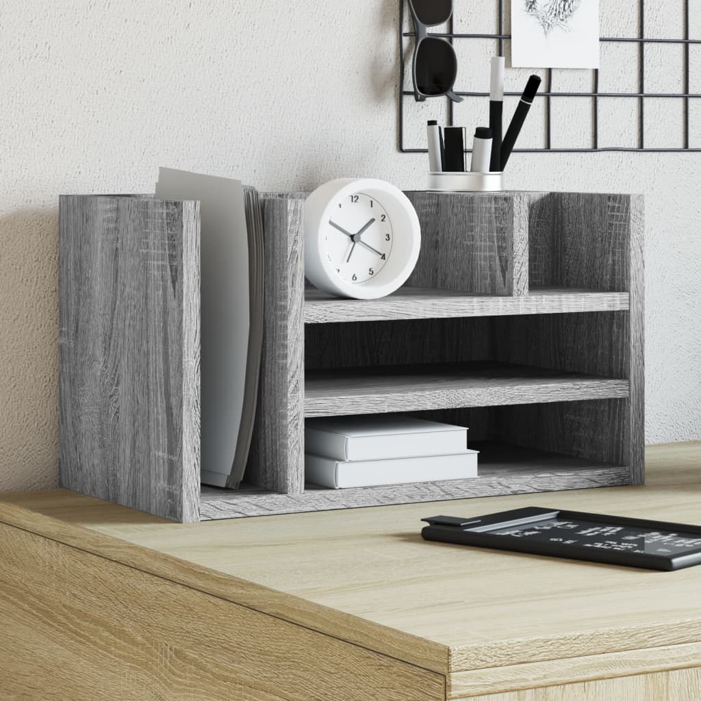 Desk Organiser Grey Sonoma 44.5x24x25 cm Engineered wood