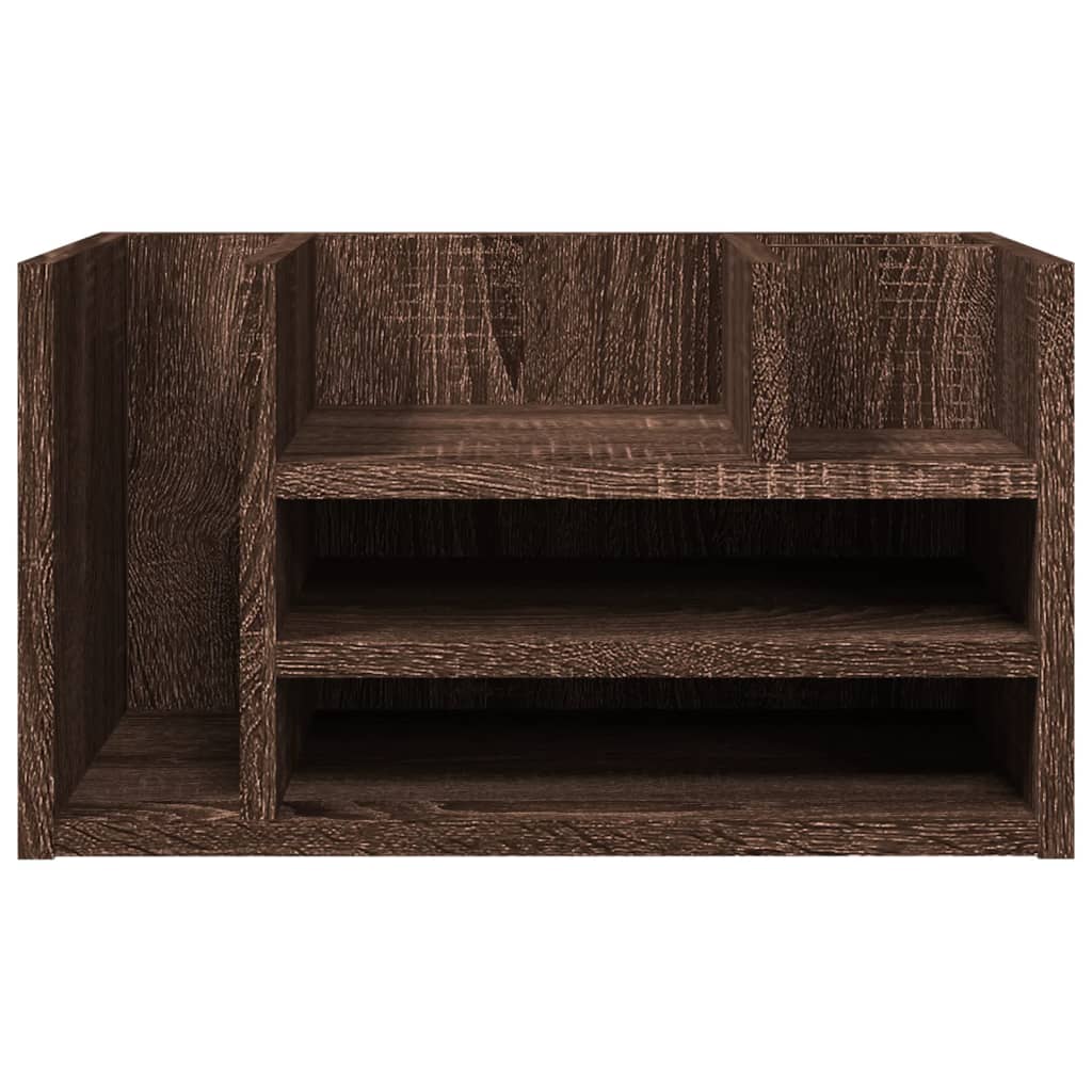 Desk Organiser Brown Oak 44.5x24x25 cm Engineered wood