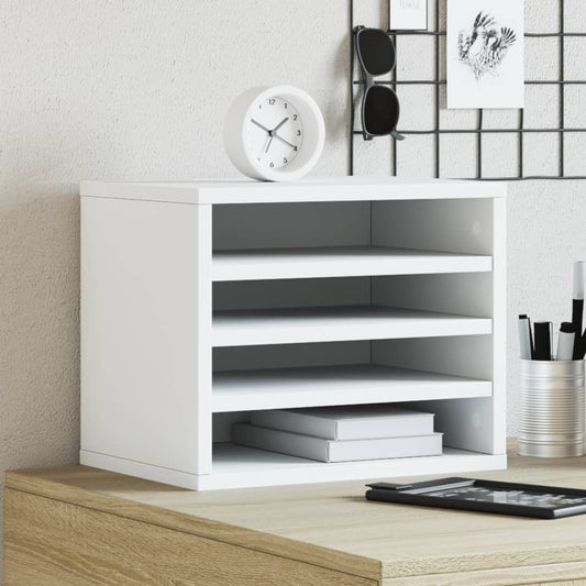 Desk Organiser White 36x26x29.5 cm Engineered wood