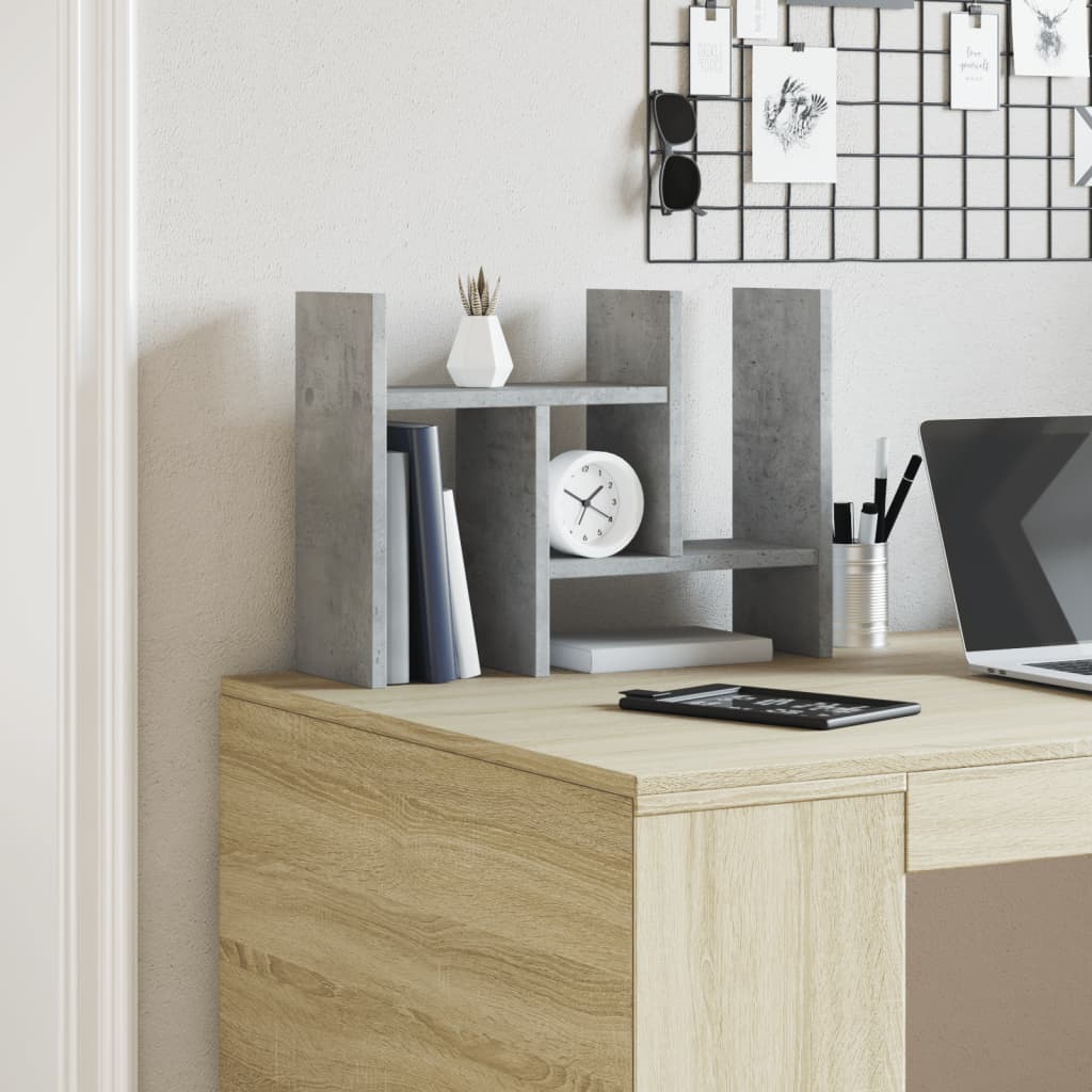 Desk Organiser Concrete Grey 34.5x15.5x35.5 cm Engineered wood