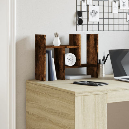 Desk Organiser Smoked Oak 34.5x15.5x35.5 cm Engineered wood