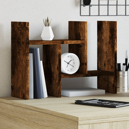 Desk Organiser Smoked Oak 34.5x15.5x35.5 cm Engineered wood