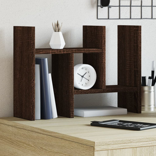 Desk Organiser Brown Oak 34.5x15.5x35.5 cm Engineered wood