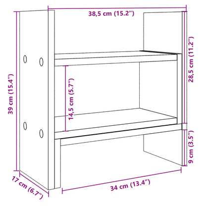 Desk Organiser Sonoma Oak 38.5x17x39 cm Engineered wood