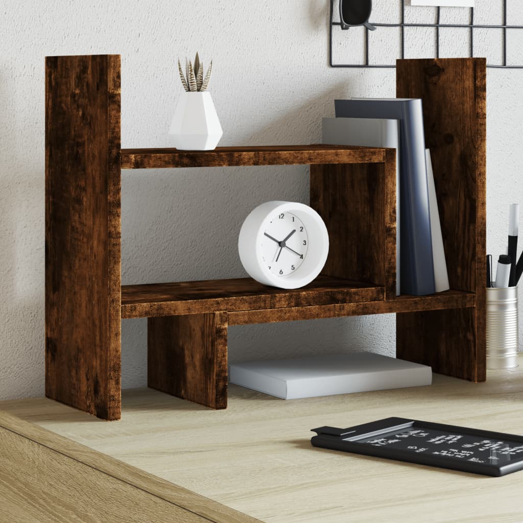 Desk Organiser Smoked Oak 38.5x17x39 cm Engineered wood