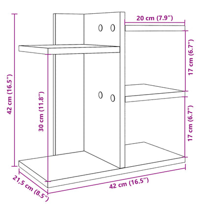 Desk Organiser White 42x21.5x42 cm Engineered wood