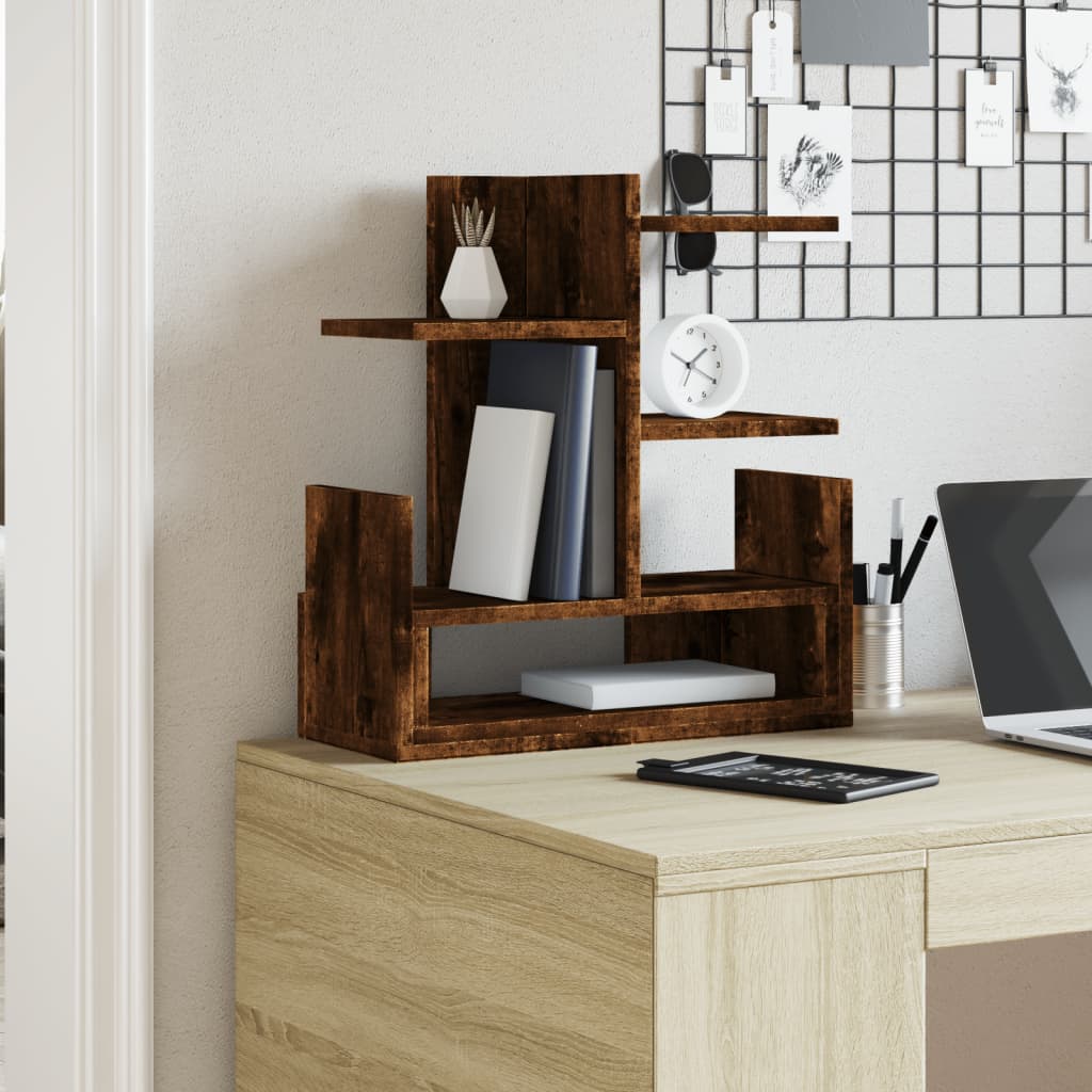 Desk Organiser Smoked Oak 49x20x52.5 cm Engineered wood