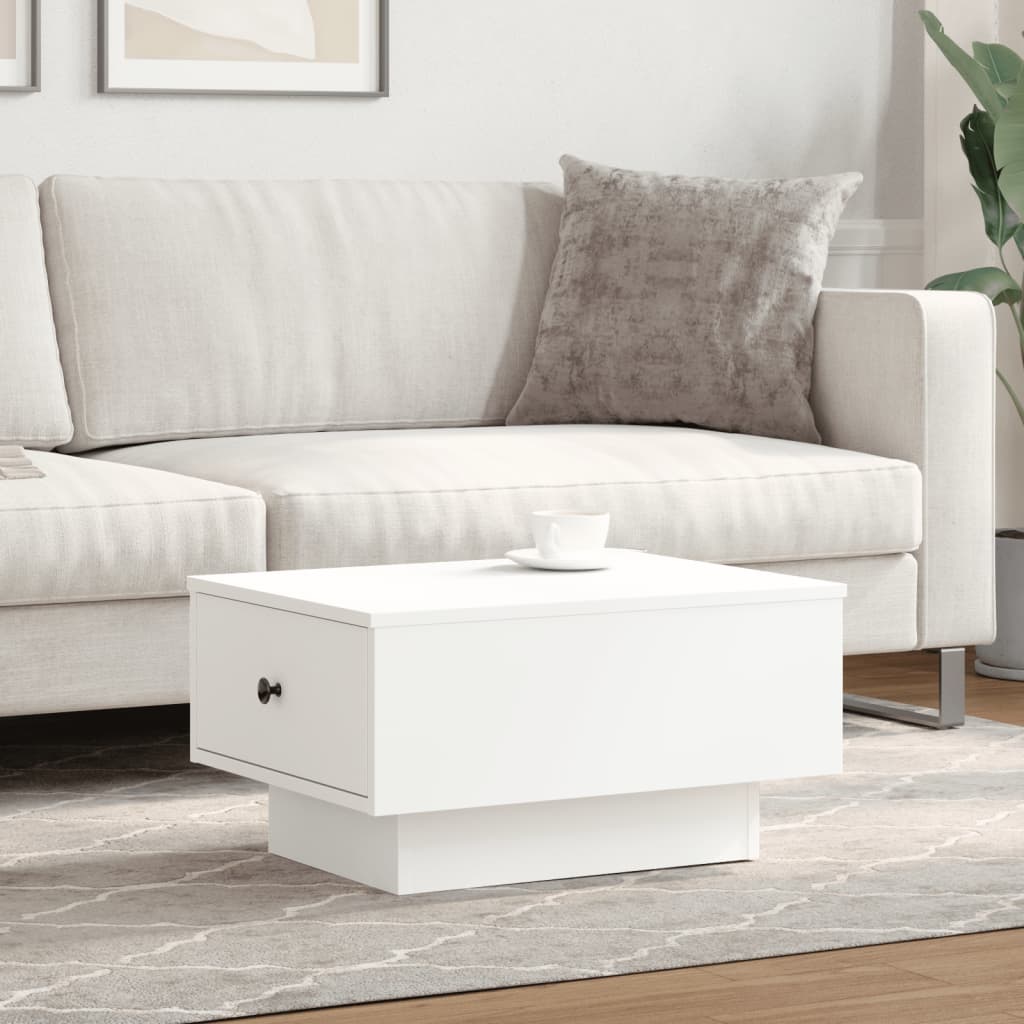 Coffee Table White 60x45x31 cm Engineered Wood