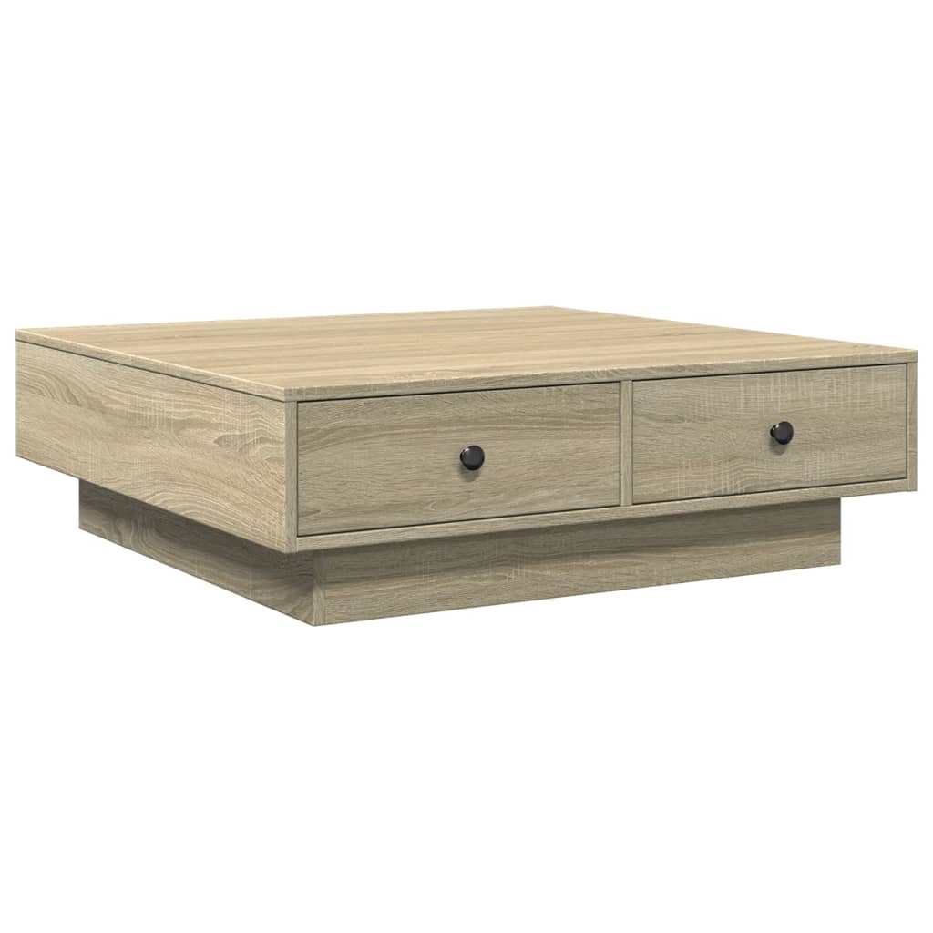 Coffee Table Sonoma Oak 90x90x28 cm Engineered Wood