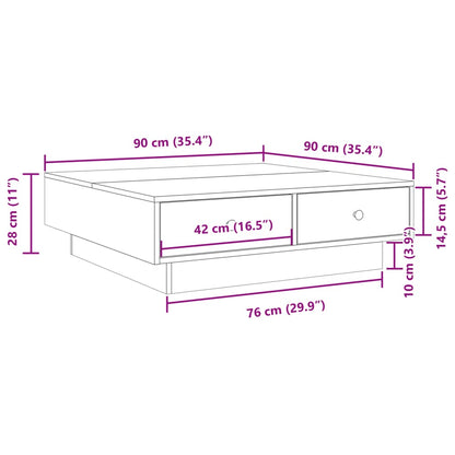 Coffee Table Sonoma Oak 90x90x28 cm Engineered Wood