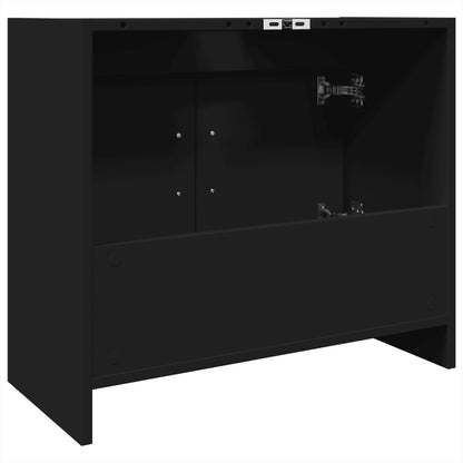 Sink Cabinet Black 63x29x55 cm Engineered Wood