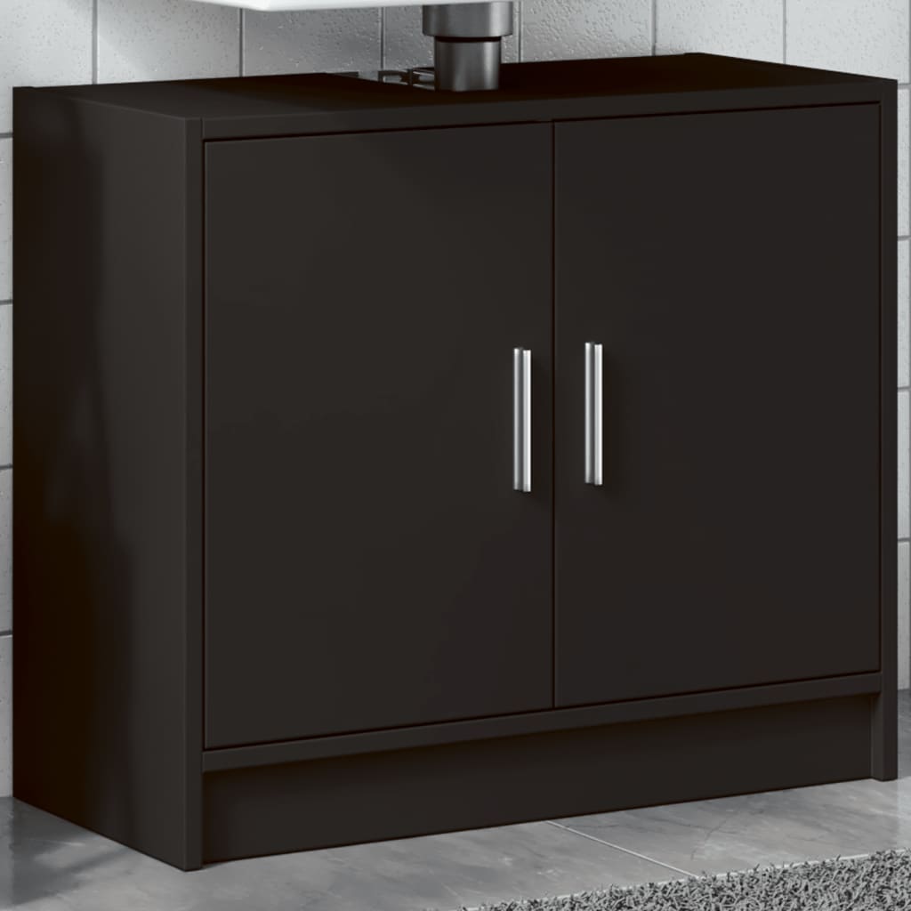 Sink Cabinet Black 63x29x55 cm Engineered Wood