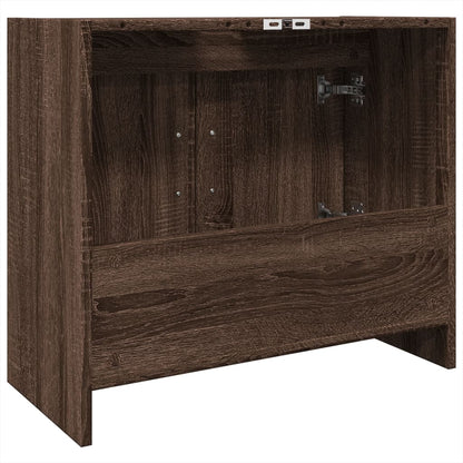 Sink Cabinet Brown Oak 63x29x55 cm Engineered Wood