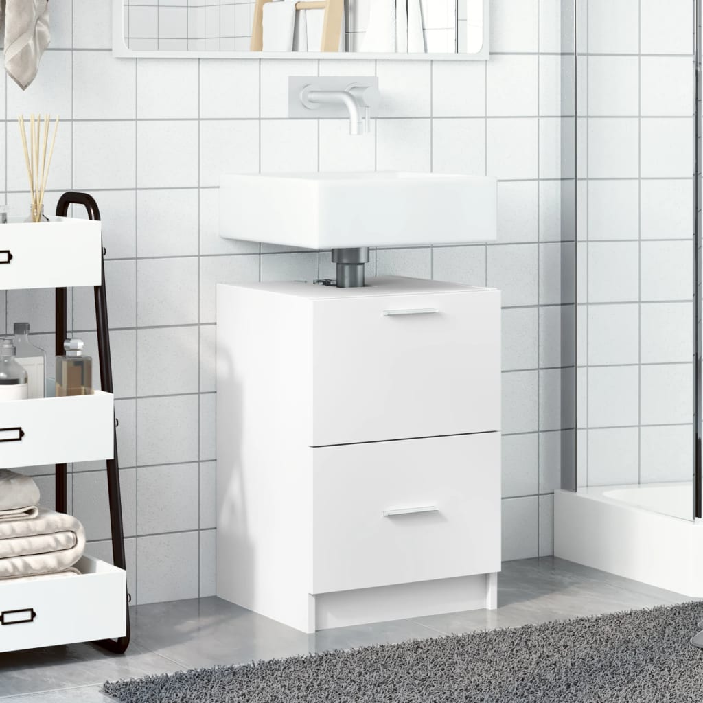 Sink Cabinet White 40x37x59 cm Engineered Wood