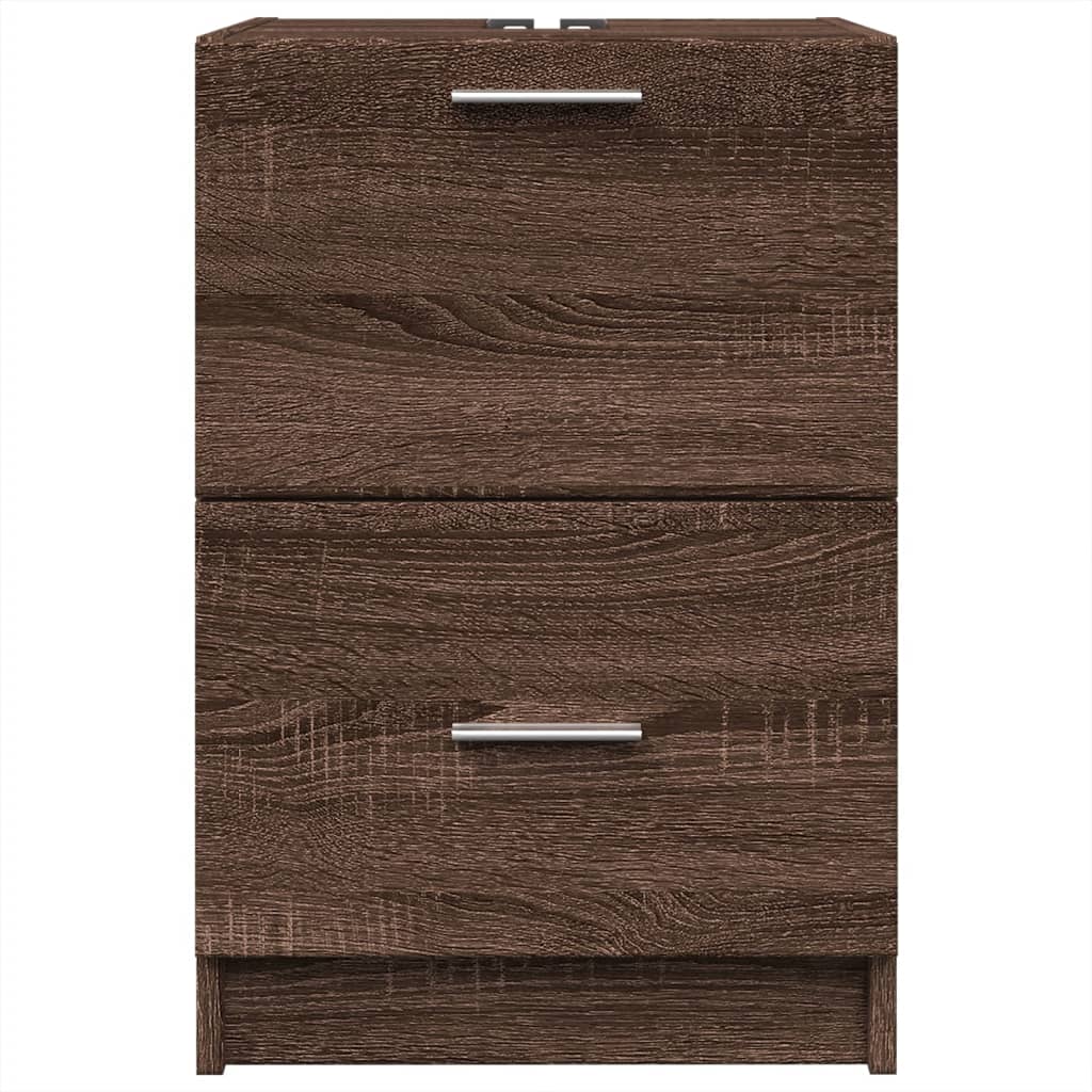 Sink Cabinet Brown Oak 40x37x59 cm Engineered Wood