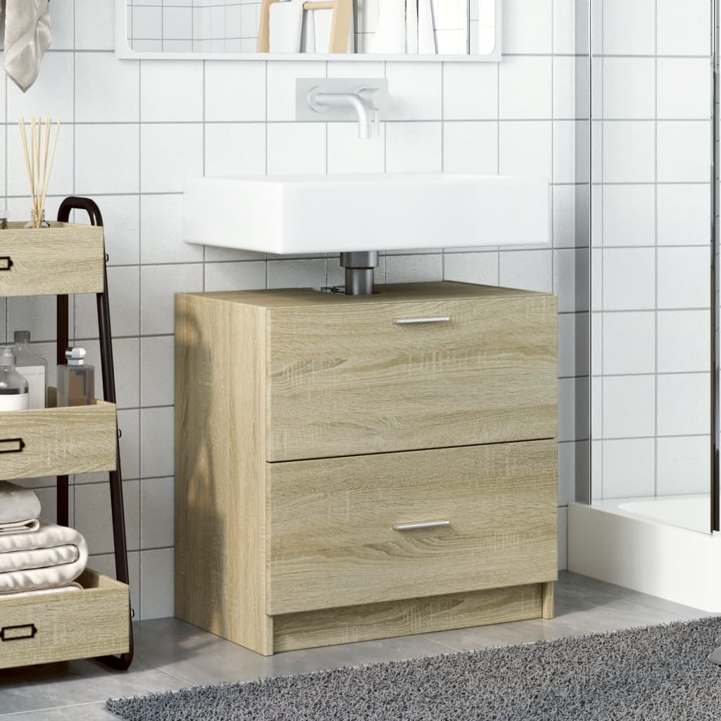 Sink Cabinet Sonoma Oak 59x37x59 cm Engineered Wood