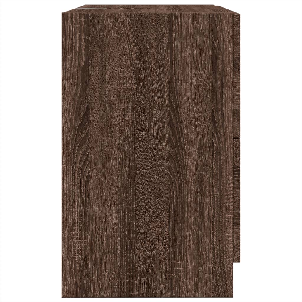 Sink Cabinet Brown Oak 59x37x59 cm Engineered Wood