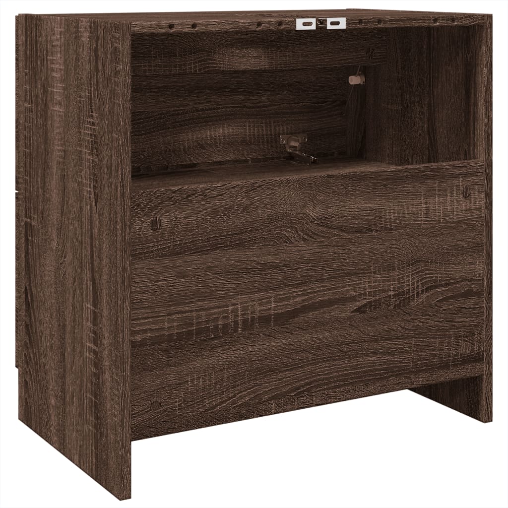 Sink Cabinet Brown Oak 59x37x59 cm Engineered Wood