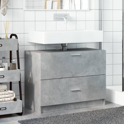 Sink Cabinet Concrete Grey 78x37x59 cm Engineered Wood