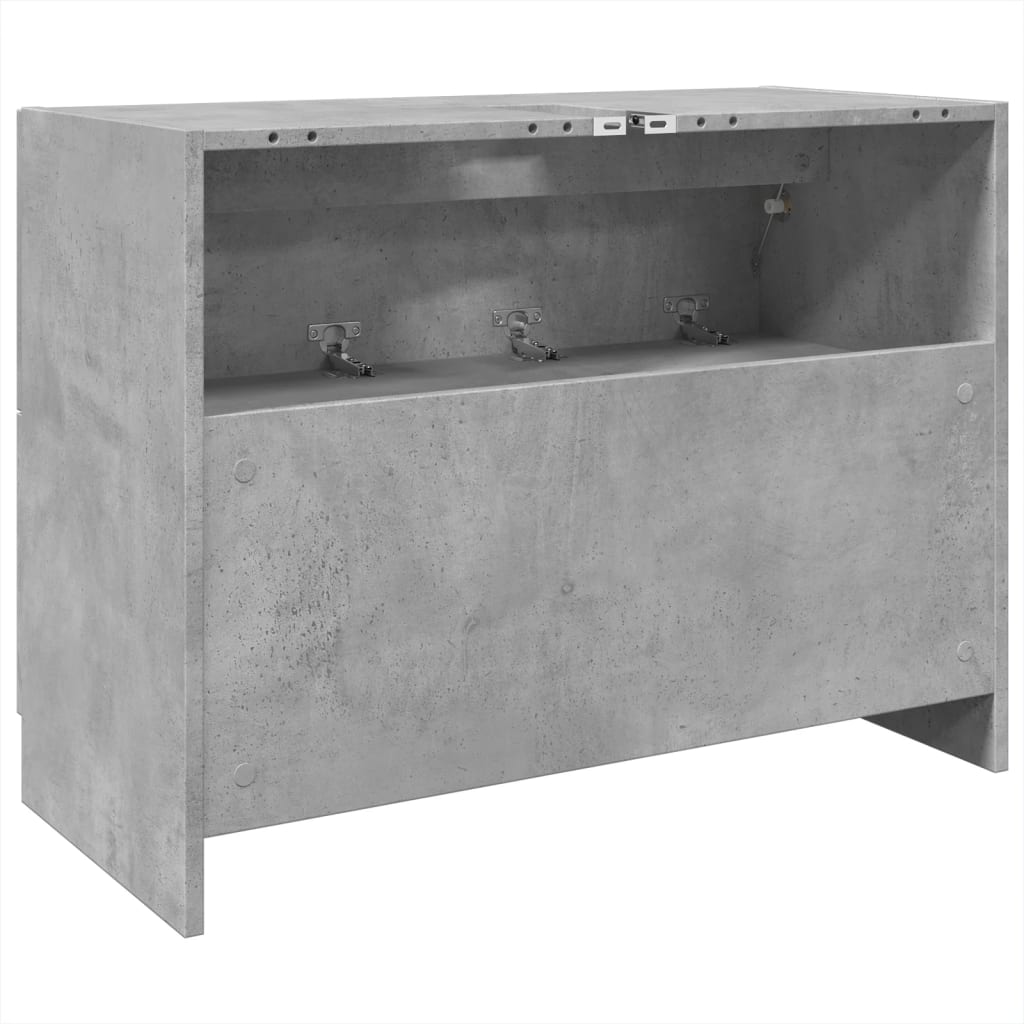 Sink Cabinet Concrete Grey 78x37x59 cm Engineered Wood