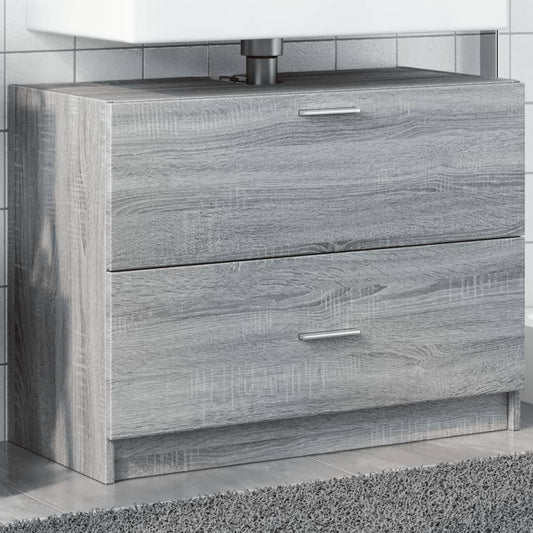 Sink Cabinet Grey Sonoma 78x37x59 cm Engineered Wood