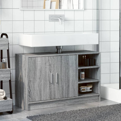 Sink Cabinet Grey Sonoma 90x29x55 cm Engineered Wood