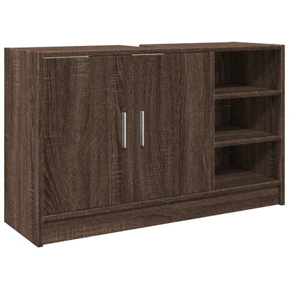 Sink Cabinet Brown Oak 90x29x55 cm Engineered Wood