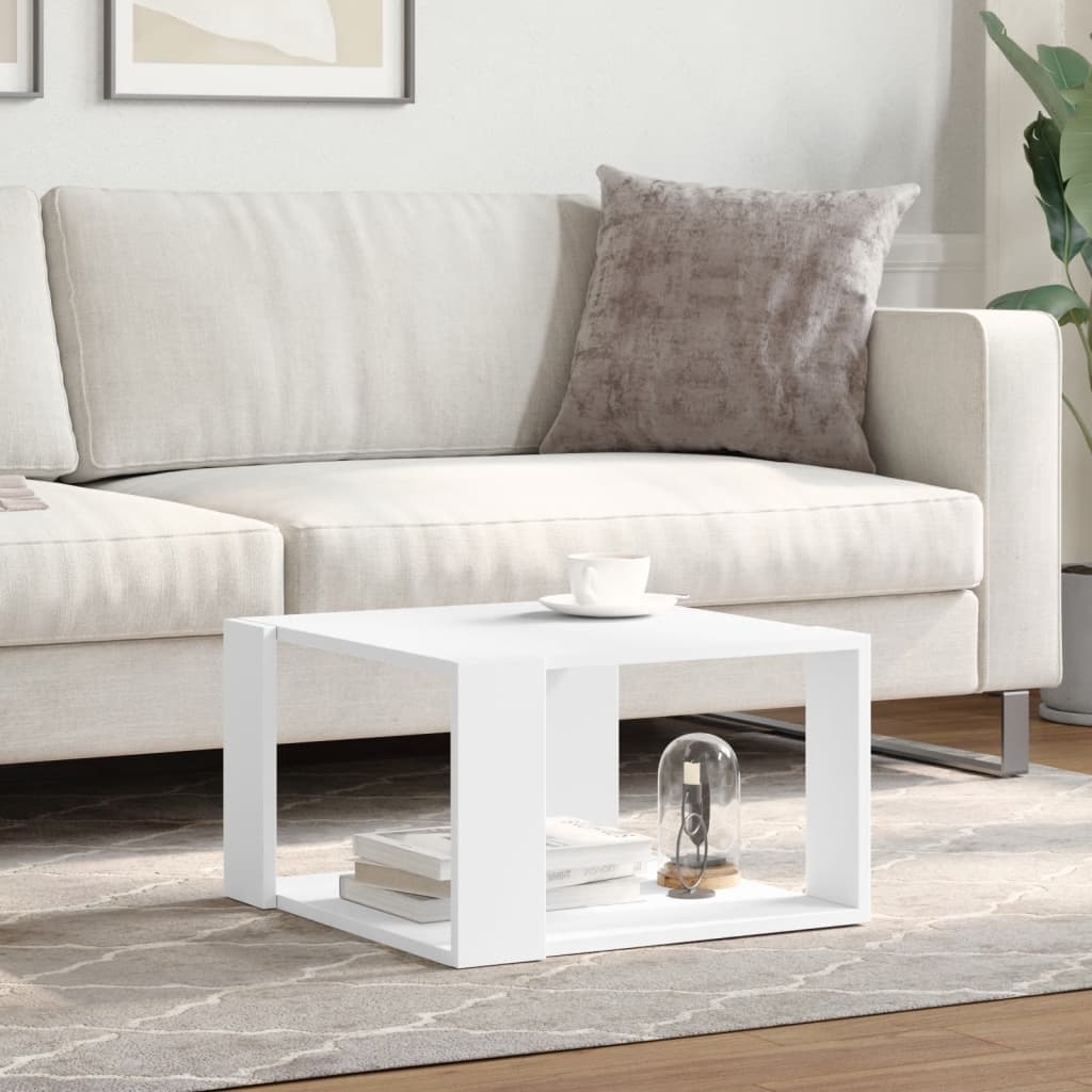 Coffee Table White 51.5x51.5x30 cm Engineered Wood