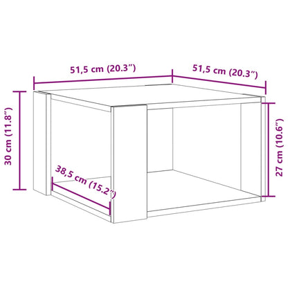 Coffee Table White 51.5x51.5x30 cm Engineered Wood