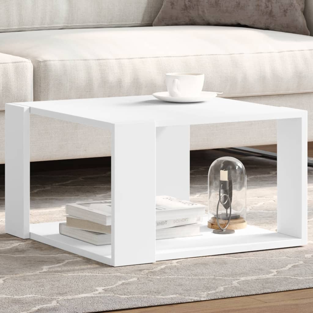 Coffee Table White 51.5x51.5x30 cm Engineered Wood