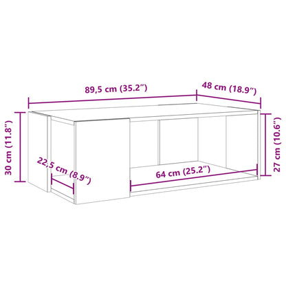 Coffee Table Sonoma Oak 89.5x48x30 cm Engineered Wood