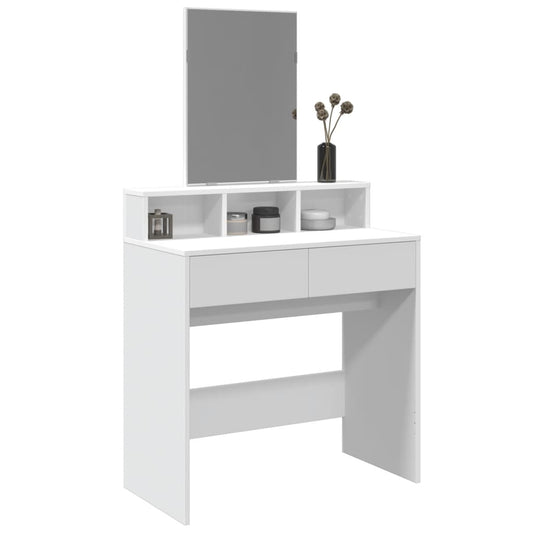 Dressing Table with Mirror White 80x41x144.5 cm