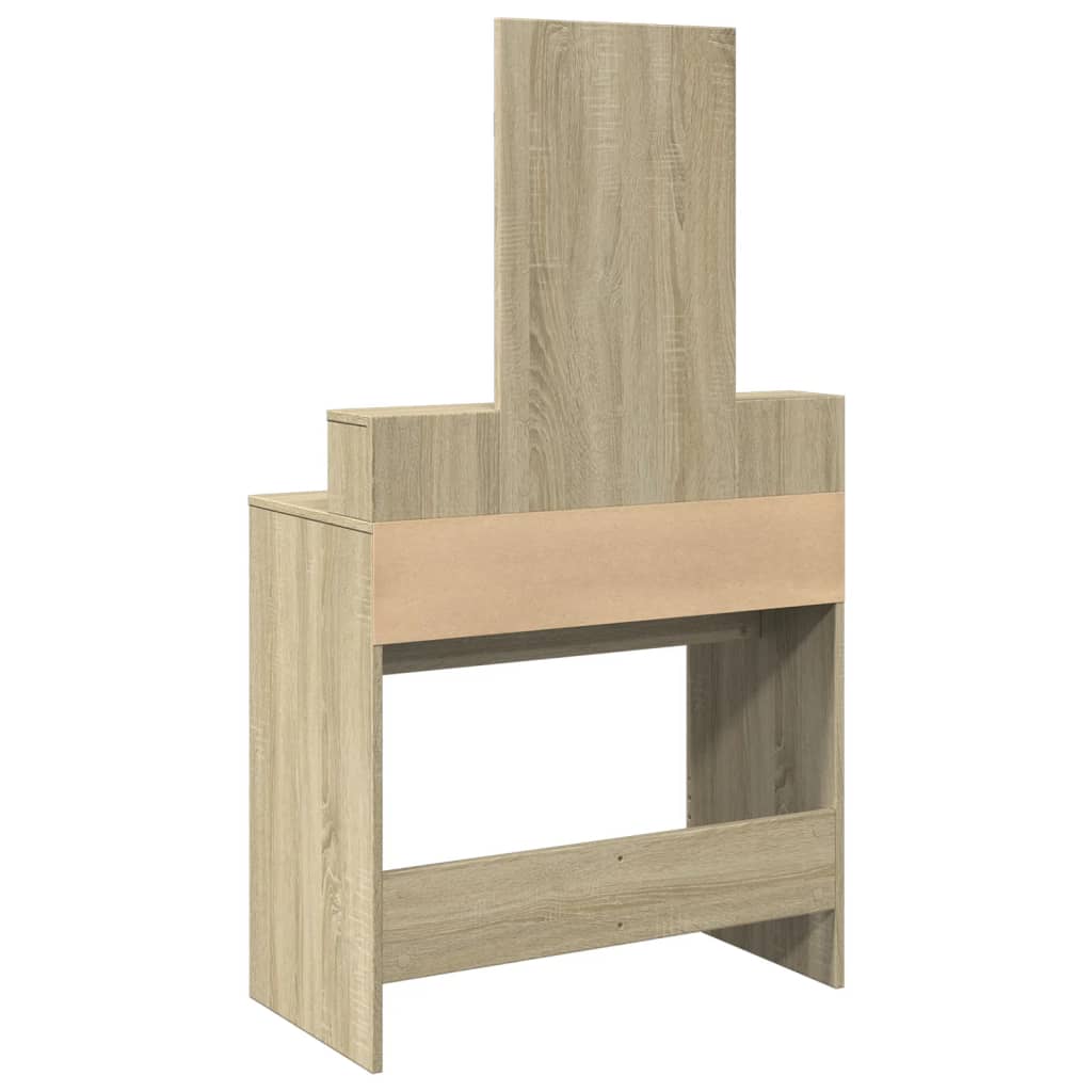 Dressing Table with Mirror Sonoma Oak 80x41x144.5 cm