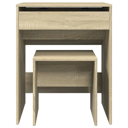 Dressing Table and Stool Sonoma Oak 60x40x113.5 cm