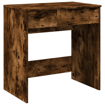 Dressing Table with Mirror Smoked Oak 73x46.5x120 cm