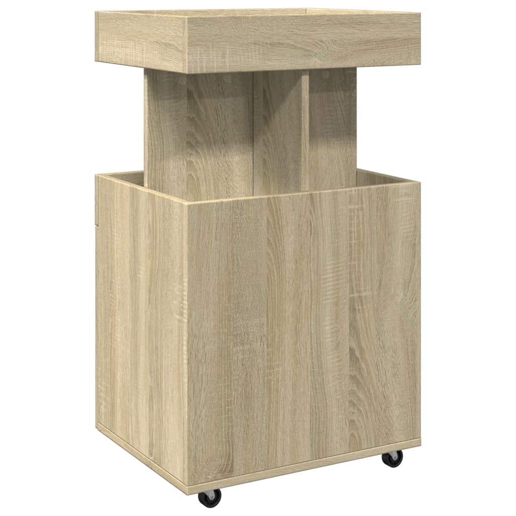 Bar Cart Sonoma Oak 50x41x89 cm Engineered Wood