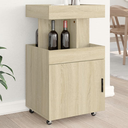 Bar Cart Sonoma Oak 50x41x89 cm Engineered Wood