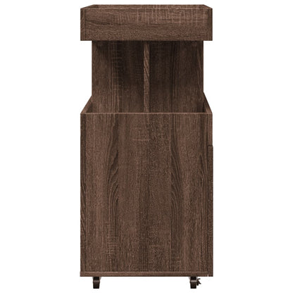 Bar Cart Brown Oak 50x41x89 cm Engineered Wood