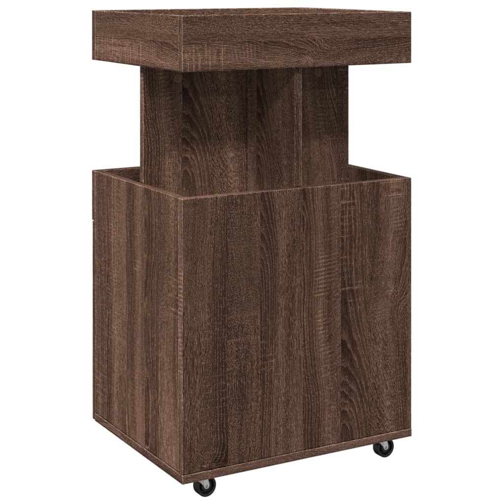 Bar Cart Brown Oak 50x41x89 cm Engineered Wood