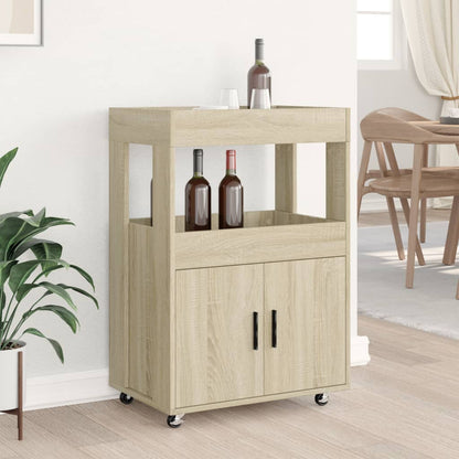 Bar Cart Sonoma Oak 60x39.5x89 cm Engineered Wood