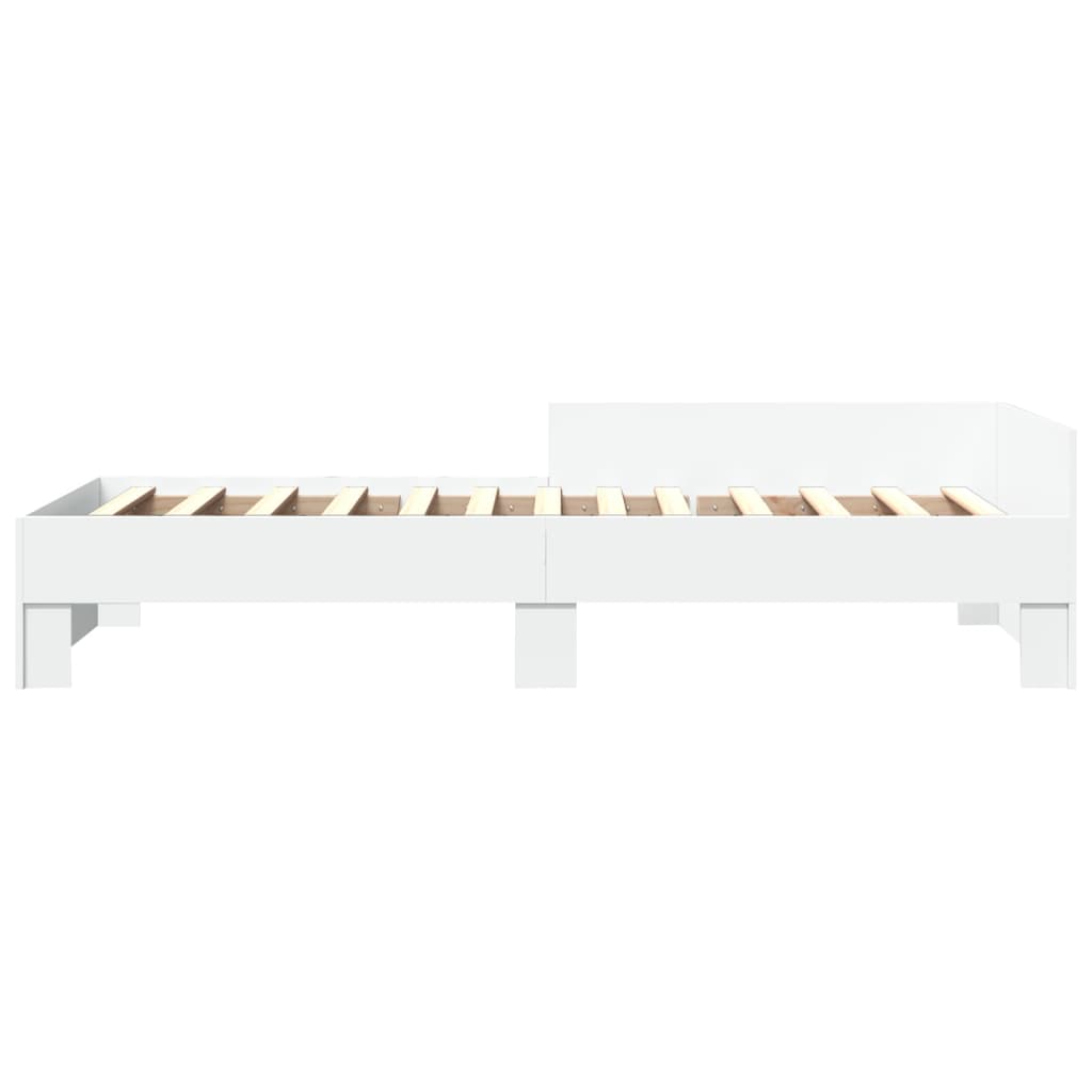 Bed Frame White 100x200 cm Engineered Wood