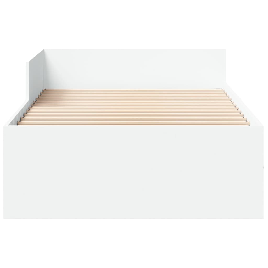 Bed Frame White 100x200 cm Engineered Wood